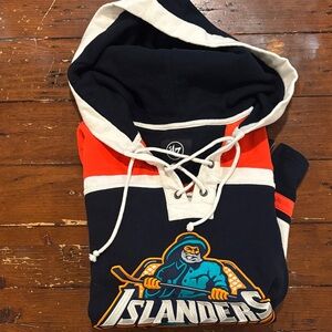 47 Brand - New York Islanders Lacer Hoodie, Navy, White, Orange